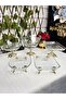 Karem 5 Piece Glass Table Presentation Plate Set with Metal Legs Gold - 3