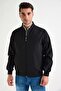 Men's Black Comfortable Fit Classic Coat - 2