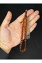 Powder Amber Rosary Dark Blonde Colored Capsule Cut 10Mmx9Mm T-571