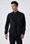 Newjump Men's Mock Neck Zippered Cardigan Anthracite Melange - 2