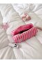 Pink Striped Single Compartment Pencil Case Liquid-Proof Washable Zippered School Pencil Case - 6