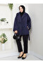 Button Detailed Belted Oversized Trench Coat Rc853107 - 2