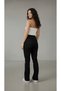 Lycra Flared Leg Jean Trousers High Waist - 4