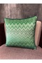 Imported Silk Velvet Chevron Pattern Throw Pillow Cover 43X43Cm (Double-Sided Pattern) - 4
