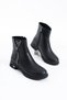 Frank Zipper Accessory V Buckle Women's Boots Black Skin - 3