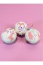Christmas Tree Ornament White Pink Deer and Tree Patterned 3 Pieces 8cm Foam Christmas Ball Hpy26055 - 8