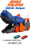 Car Throwing Dragon Carrier Truck with 2 Cars Gift Blue - 2