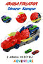 Car Throwing Dragon Transporter Truck with 2 Cars Gift Red - 2