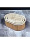 3-Piece Oval Bamboo Organizer Organizer Storage Box Basket