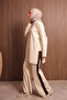 Women's Oversized Plain Weave Slit Hijab Knitwear Set 1136 - 6