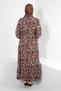 PATTERNED BELLY CREPE DRESS 20380 - 3