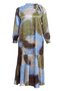 SATIN JACQUARD PLUS SIZE DRESS 20515 - 2