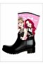 Blackpink Printed Waterproof Girls' Rain Boots - 3 - 8