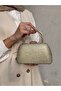 Crystal Cast Gold Stone Scholarship Women's Handbag and Long Chain Strap Evening Dress Bag - 5