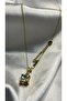 Elegant Butterfly and Single Stone Necklace - 7