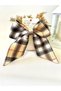 Handmade Scottish Gold Plaid Automatic Bow Hair Clip, Adult Teen Girl Child Coffee Brown Women's Hair Clip - 4