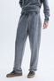Men's Anthracite Loose Fit Tie-Waist Trousers - 4