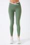 489 Normal Waist Leggings with Green Color Recovery and Extra Stretch Effect - 3