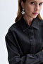 Women's Anthracite Oversize Stoned Jean Jacket - 4