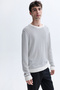 Men's Ecru Striped Knitwear Sweater - 4
