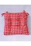 Gold Pofidik Gingham Chair Cushion 38X38 Red - 3