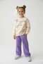 My Little One's Cicileri Floral Knit Detailed Flower Print Girls' 2-Piece Set - Purple - 3