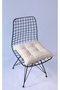 Gold Pofidik Gingham Chair Cushion 38X38 Beige - 5