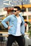 Men's A Quality Slim Fit Denim Jeans Jacket - 4