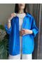 Low Shoulder Linen Oversize Shirt - 2
