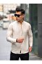 Men's A Quality Linen Slim Fit Capless Collar Long Sleeve Shirt