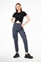 Women's Cargo Pocket High Waist Slim Leg Smoked Trousers - 4