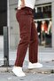 Men's Wide Leg Cargo Pocket Brown Baggy Trousers - 3