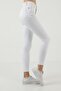 Women's High Waist Narrow Leg Stretchy White Jeans - 4