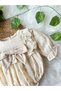 Gale Long Sleeve Lace Detailed Special Occasion Holiday Baby Girl Romper - 4