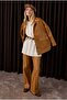 Sports Cut Leather Jacket Camel - 2