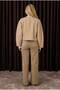 Cotton Double-Breasted Jacket Matte Mink - 6