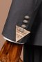 Gray-Smoked Slim Fit Bone Button Double-Breasted Suit – Slimfit, Please Choose 1 Size Larger. - 4