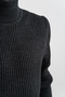 Men's Black Slim Fit Crew Neck Cotton Knitwear Sweatshirt - 5