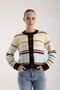 Women's Very Soft Textured Striped Knitwear Cardigan - 3