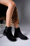 Lhewiel Women's Boots 0012077 Black Suede - 5
