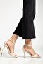 Women's Beige Heeled Shoes - 3
