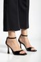Women's Black Patent Leather Heeled Shoes - 3