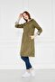 Women's Drawstring Waist Water Repellent Hooded Trench Coat - 6