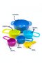 Colorful 6-Piece Nesting Measuring Cup and Mixing Bowl Set |   1000-230-150-85-60-15 ml - 2