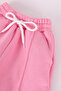 Winter Fleece-Lined 3-Thread Girls' Pink Sweatpants with Pockets - 8