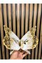 Handmade Epoxy Butterfly Rahle Large Size – White Gold Foil Bookshelf and Quran Reading Stand - 3