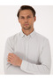 Gray Flexible Slim Fit Striped Long Sleeve Shirt 50307162-Vr024 - 2