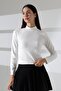 Women's Long Sleeve Stone Blouse, Half Turtleneck (Turtleneck) Body B921