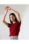 Sleeve Collar Handcrafted Shepherd's Stitch Detailed Women's Blouse T-Shirt - 3