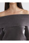 Esvab • Modern & Distinctive Wide Collar Women's Knitwear Sweater - 3